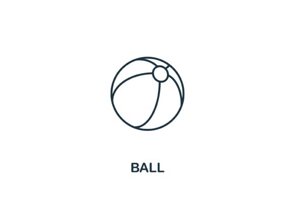 Ball Icon from Baby Things Collection: A Versatile Design Element for Modern Projects