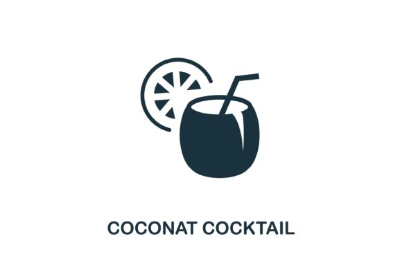 Coconat Cocktail Icon: A Versatile Design Asset for Modern Web and Graphic Projects