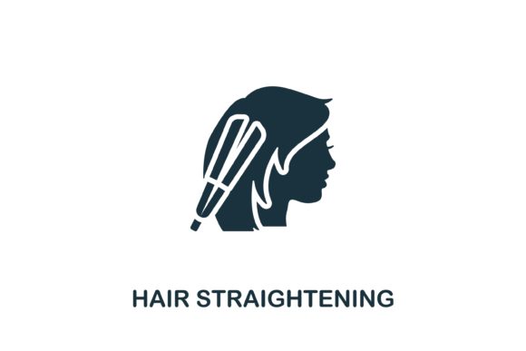Hair Straightening Icon for Modern Design Projects