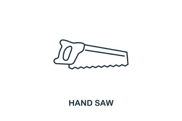 Hand Saw Icon from Garden Collection: A Versatile Design Asset