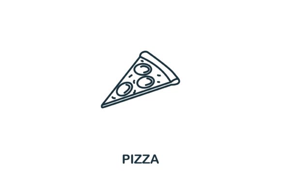 Pizza Icon from Fastfood Collection: A Versatile Design Asset