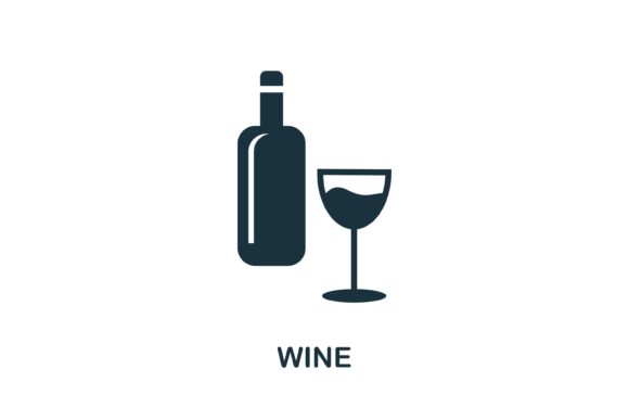 Wine Icon: Simple Design for Creative Projects